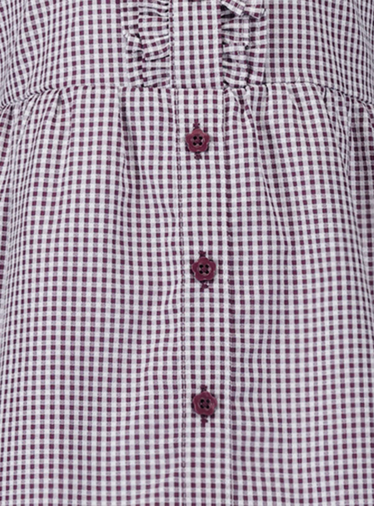 2 Pack Classic Dark Red Back Bow Gingham Dress  5 years - Image 2